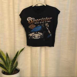 Vintage Harley Davidson cropped t-shirt